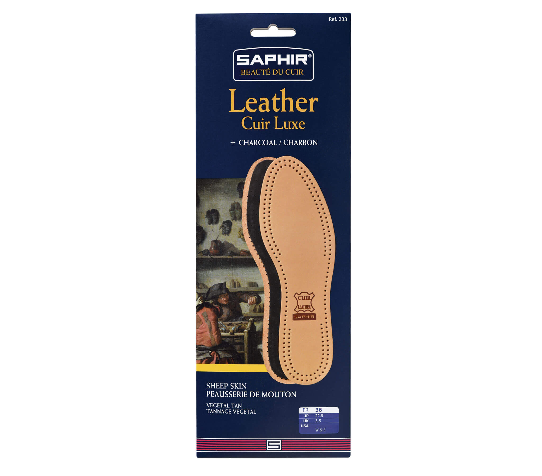 Luxury Sheep Leather & Charcoal Insoles